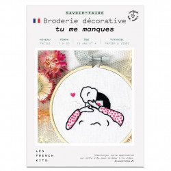 Kit Broderie - Tu me manques - French Kit