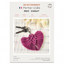 Kit Macramé Porte clés - Cœur - French Kit