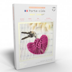 Kit Macramé Porte clés - Cœur - French Kit 