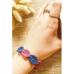 Kit Macramé Bracelet - Jolies Feuilles - French Kit 