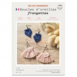 Kit Macramé Boucles d'oreilles - Franges - French Kit
