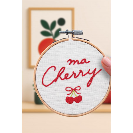 K-0143 - Broderie décorative - Ma Cherry - French Kit  K-0143 - Broderie décorative - Ma Cherry - French Kit