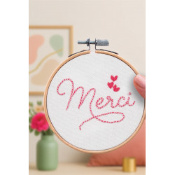 K-0153 - Broderie décorative - Merci - French Kit