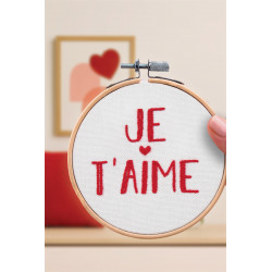 K-0150 - Broderie décorative - Je t'aime - French Kit