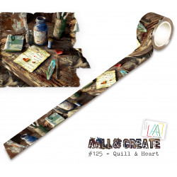 MT-125 - Masking Tape - Quill and Heart (Layer-It-Up!) - AALL and Create 