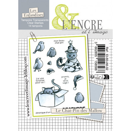 Tampon clear - Le Chat-Pin des Mallow - L'Encre et l'Image 