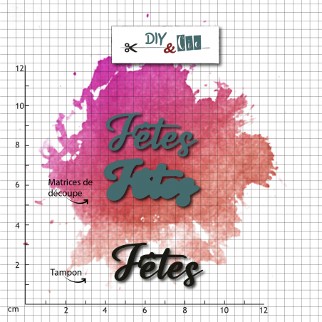 Duo die-tampon clear : Fetes - DIY and Cie 