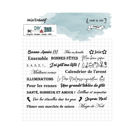 Tampon clear : Noel et cie - DIY and Cie 