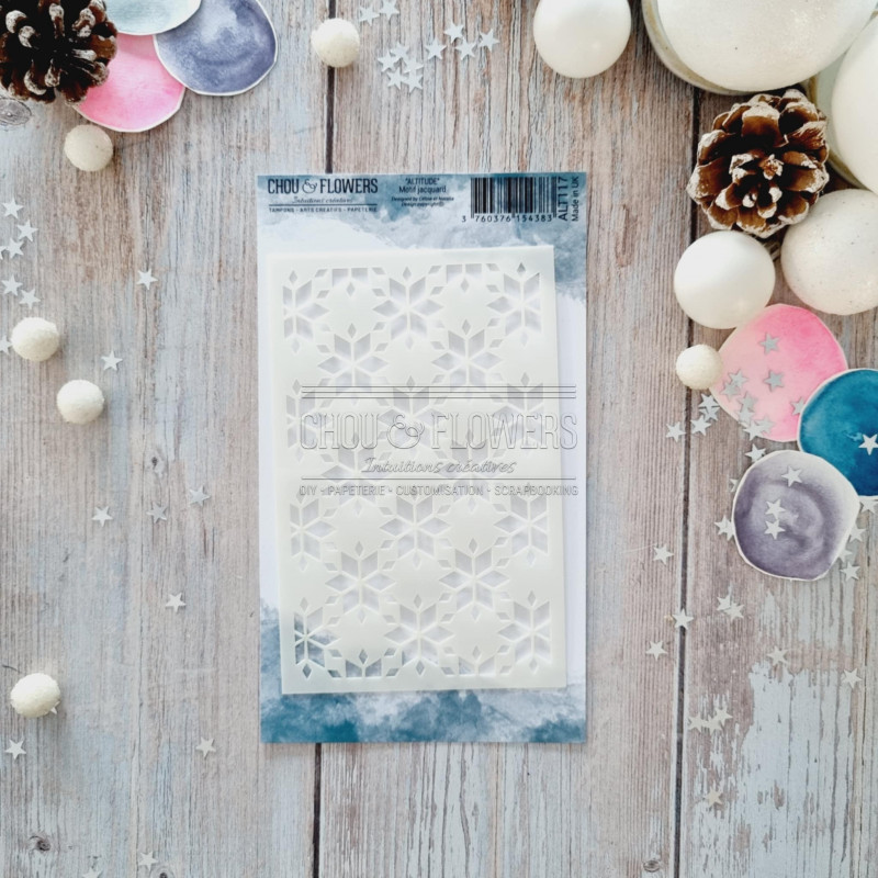 POCHOIR A6 MOTIF JACQUARD ALT117 - Chou and Flower 