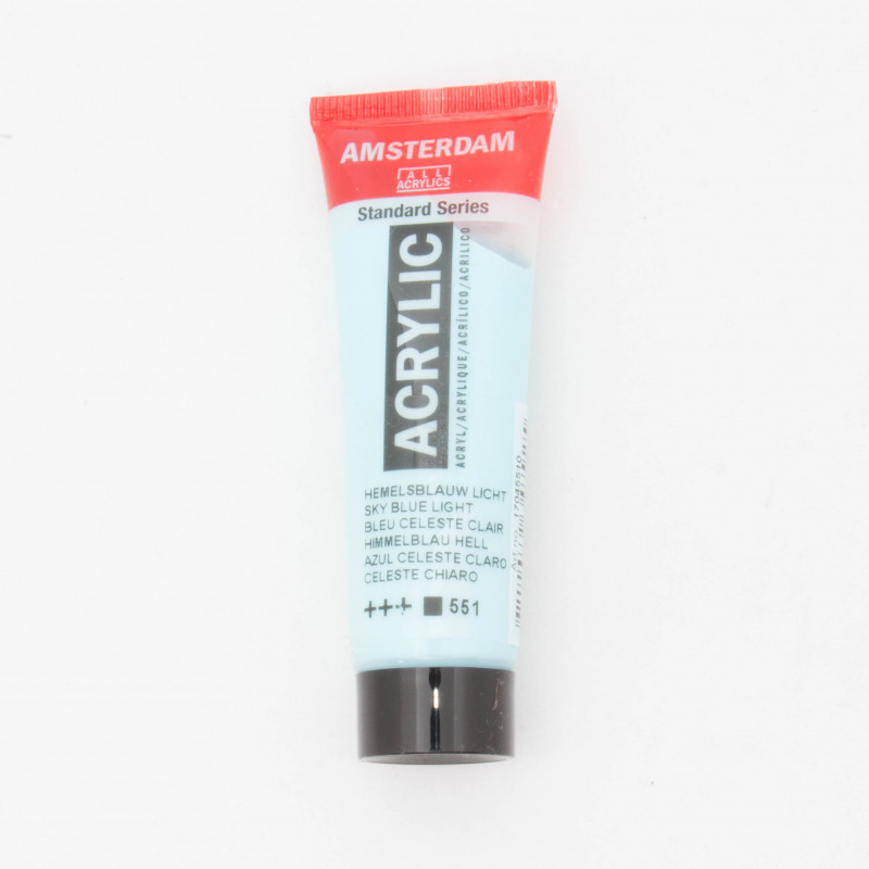 Peinture acrylique Amsterdam 20 ml : Bleu céleste clair opaque 