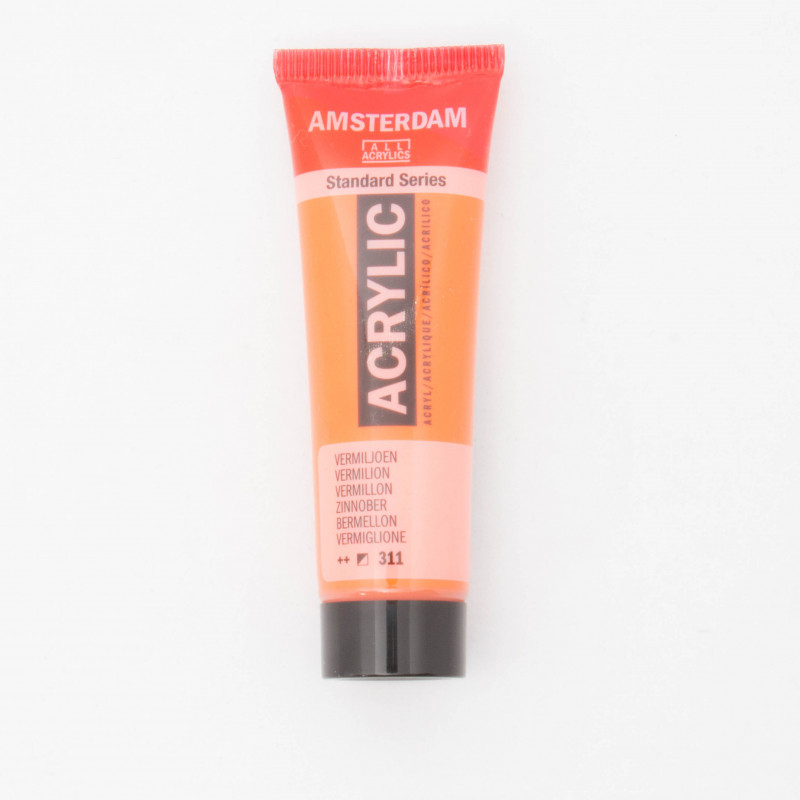 Peinture acrylique Amsterdam 20 ml : Vermillon semi opaque 