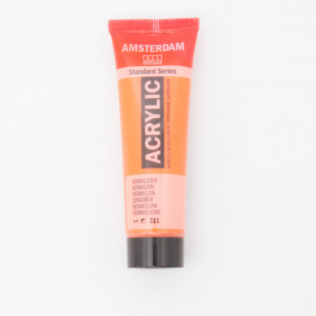 Peinture acrylique Amsterdam 20 ml : Vermillon semi opaque 