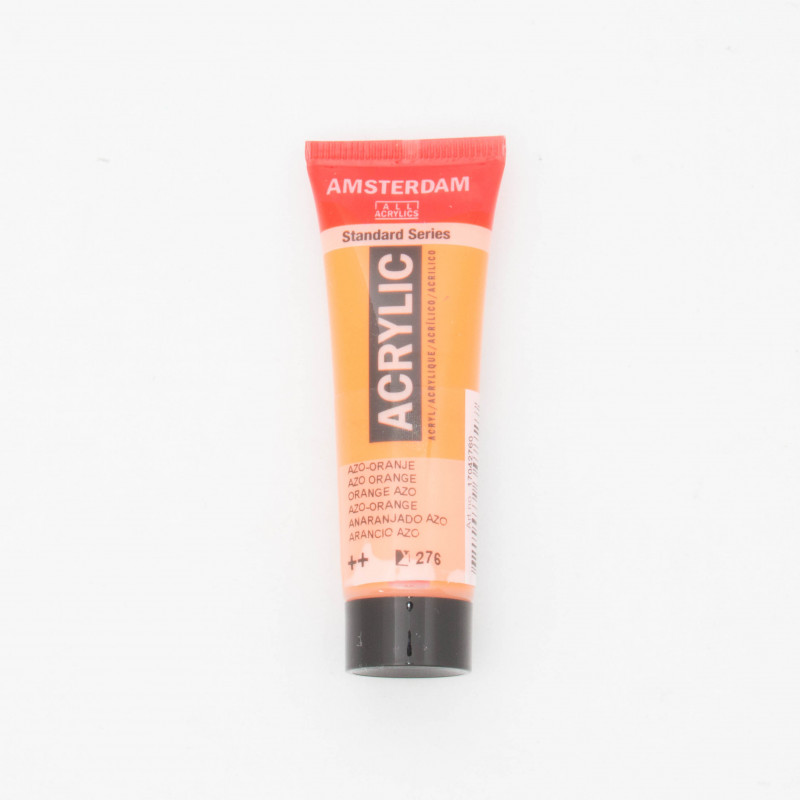 Peinture acrylique Amsterdam 20 ml : Azo Orange semi opaque 