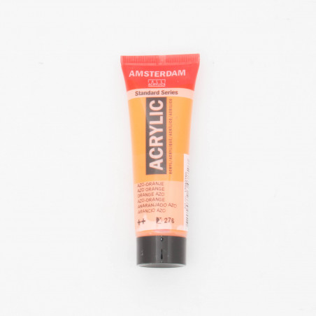 Peinture acrylique Amsterdam 20 ml : Azo Orange semi opaque 