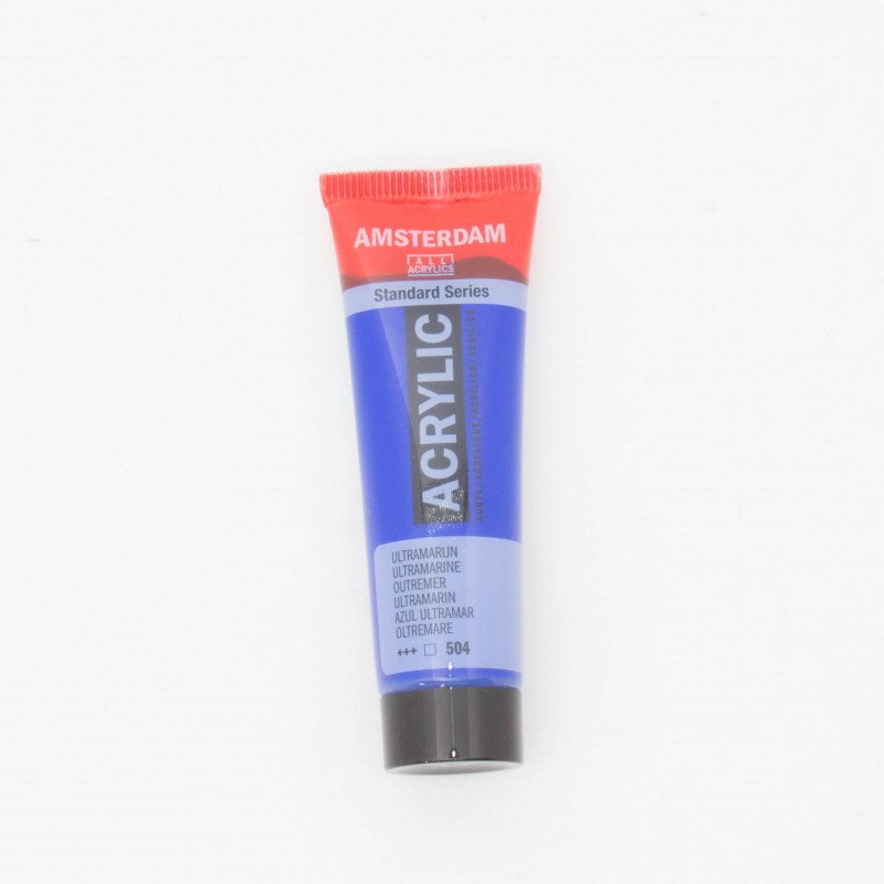 Peinture acrylique Amsterdam 20 ml : Bleu outremer transparent 