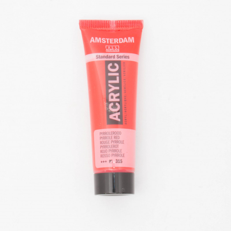 Peinture acrylique Amsterdam 20 ml : Rouge pyrole semi opaque 