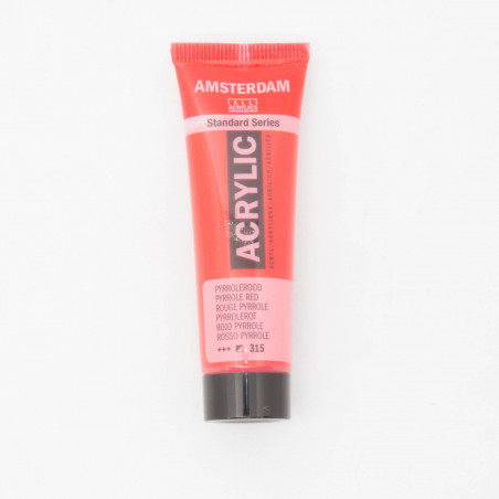 Peinture acrylique Amsterdam 20 ml : Rouge pyrole semi opaque 
