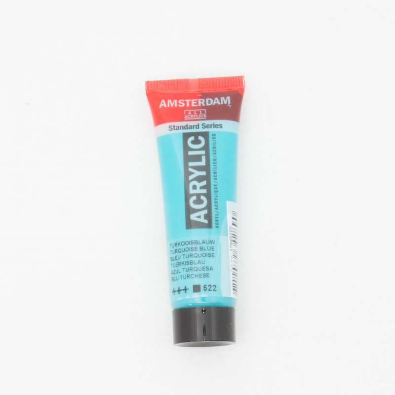 Peinture acrylique Amsterdam 20 ml : Bleu turquoise opaque 