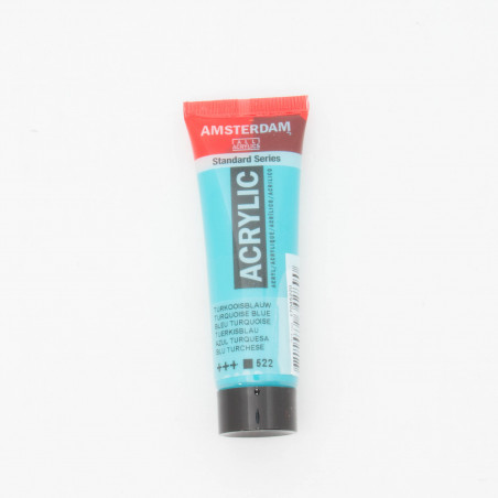 Peinture acrylique Amsterdam 20 ml : Bleu turquoise opaque 