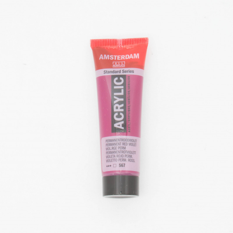 Peinture acrylique Amsterdam 20 ml : Permanent red violet 