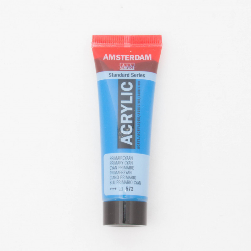 Peinture acrylique Amsterdam 20 ml : Cyan primaire 