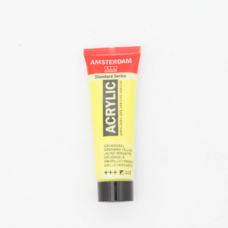 Peinture acrylique Amsterdam 20 ml : Jaune verdatre semi opaque 
