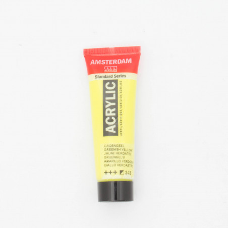 Peinture acrylique Amsterdam 20 ml : Jaune verdatre semi opaque 