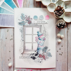 POCHOIR A6 ECORCE ALT118 - Chou and Flower 