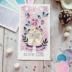 POCHOIR A6 CRISTAUX ALT116 - Chou and Flower 