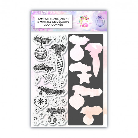 Set Combinable : Noel - Tampons transparents + matrice de découpe coordonnée