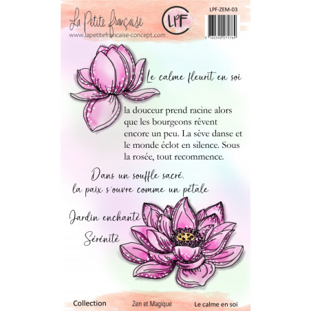 Tampon clear : Collection Zen et Magique - Le calme en soi- La Petite Francaise 