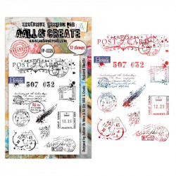 Tampon Clear - 1338 -Postcard Shuffle - AALL and Create 