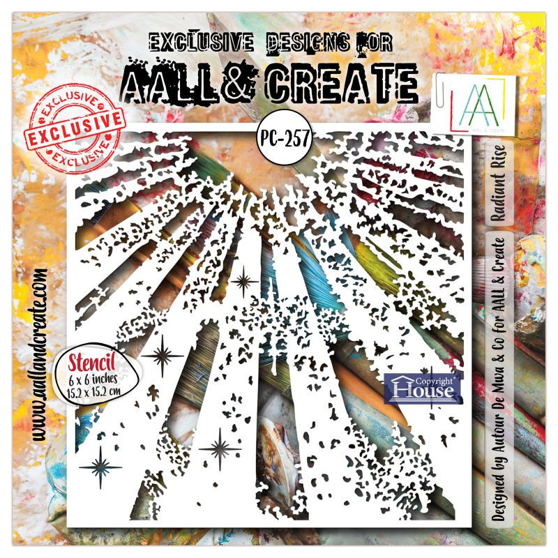 AALL and Create 257 - 6'x6' Stencil- Radiant Rise 