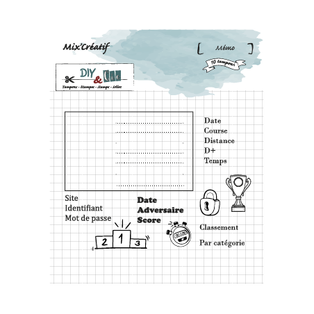 Tampon clear : Memo - DIY and Cie 