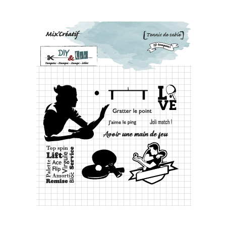 Tampon clear : Tennis de table - DIY and Cie 