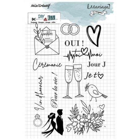 Tampon clear : Mariage - DIY and Cie 