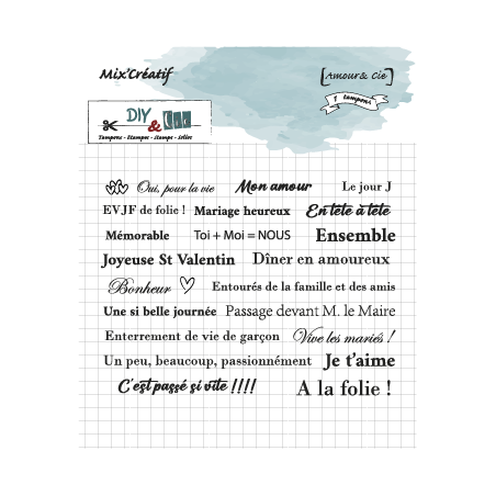 Tampon clear : Amour et cie - DIY and Cie 