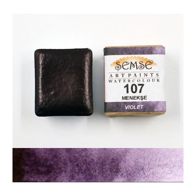 1/2 godet Aquarelle artisanale - Violet 