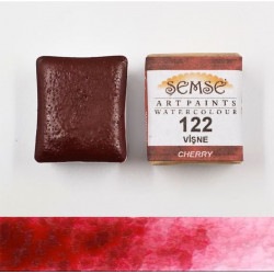 1/2 godet Aquarelle artisanale - Rouge primaire cerise 