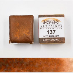 1/2 godet Aquarelle artisanale - Marron clair 