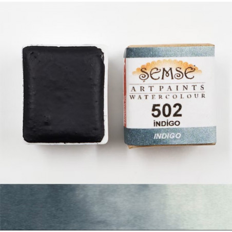 1/2 godet Aquarelle artisanale - Indigo 