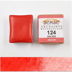 1/2 godet Aquarelle artisanale - Minium 