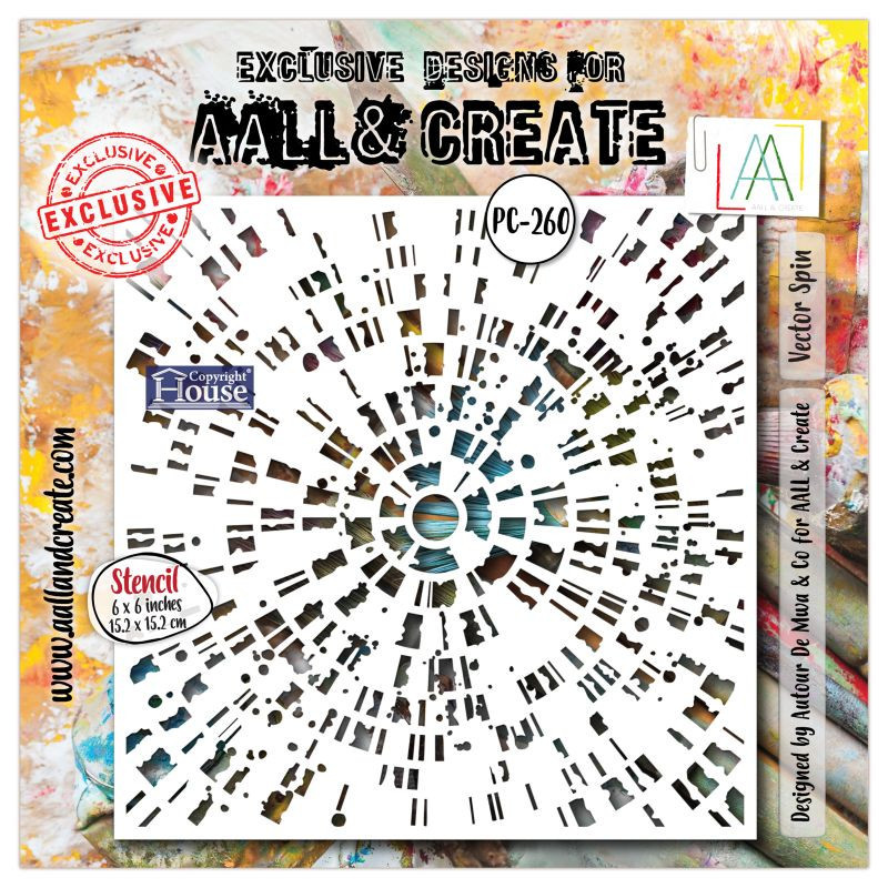 AALL and Create 260 - 6'x6' Stencil- Vector Spin 