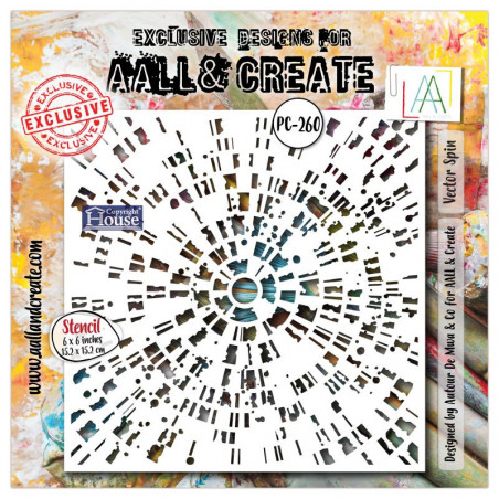 AALL and Create 260 - 6'x6' Stencil- Vector Spin 