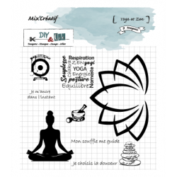 Tampon clear : Yoga et Zen - DIY and Cie 
