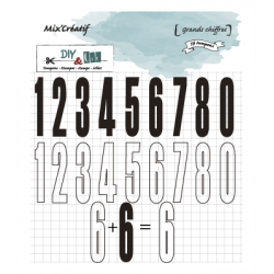 Tampon clear : Double chiffres - DIY and Cie 