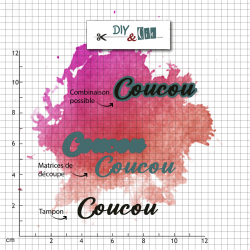 Duo die-tampon clear : Coucou - DIY and Cie 