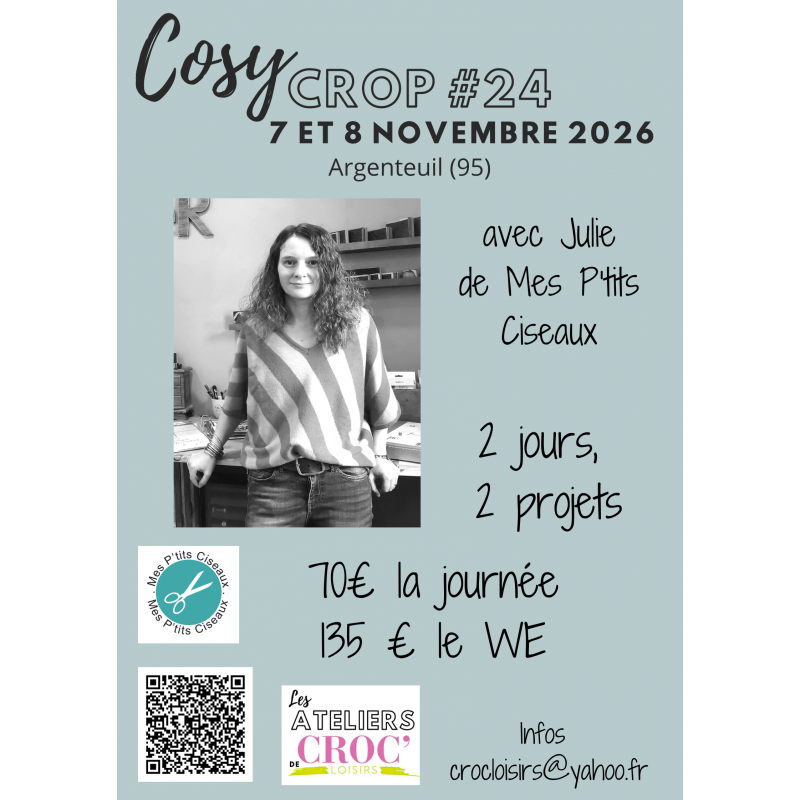 COSY CROP avec Julie Stengel, Mes P'tits Ciseaux 7/11/26 - ARGENTEUIL