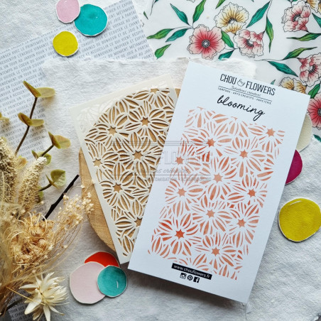 MON117 POCHOIR BLOOMING - Chou and Flower 