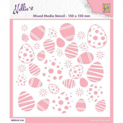 Nellie's Choice - Stencil 15x15cm Easter Eggs Background 